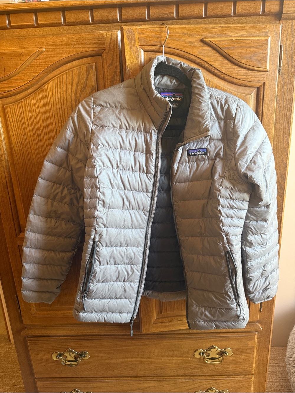 Patagonia Gray Quilted Packable Puffer Jacket